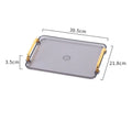 Axyaa Plastic Food Storage Tray Breakfast Plate Rectangular Cosmetic Dish