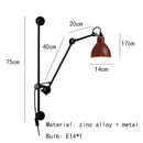 Axyaa Nordic Retro Rotatable LED Wall Lamp for Indoor Living Room Bedroom Lighting