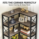 Tribesigns 7-Shelf Corner Bookshelf by Axyaa - Modern 7-Tier Tall Display Rack