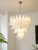 Axyaa French Series Glass Art LED Chandelier for Living Room