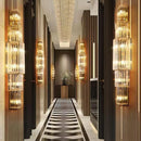 Axyaa Large Crystal Wall Lamp for Luxury Hotel Lobby, Club, Villa, Living Room