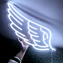 Axyaa Angel Wing Pink Neon LED Sign for Girl Bedroom and Wedding Decor