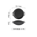 Axyaa Black Ceramic Steak Plate Double Ear Salad Dessert Bread Molecular Cuisine Dishes