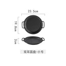 Axyaa Black Ceramic Steak Plate Double Ear Salad Dessert Bread Molecular Cuisine Dishes