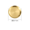 Axyaa Stainless Steel Buffet Plates - Korean Style Durable Shallow Dishes