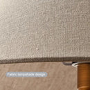 Axyaa Japanese Retro Ceramic Floor Lamp with LED Light and Fabric Lampshade