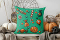 Axyaa Witch Hat & Pumpkin Pattern Pillow Cover for Sofa Bedroom Car