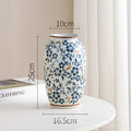 Axyaa Blue and White Porcelain Retro Vase - Chinese Ceramic Home Décor