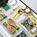 Axyaa Clear Plastic Drawer Organizer Set - 4 Sizes for Makeup and Kitchen Storage