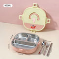 Axyaa Stainless Steel Bento Lunch Box Set with 4 Compartments
