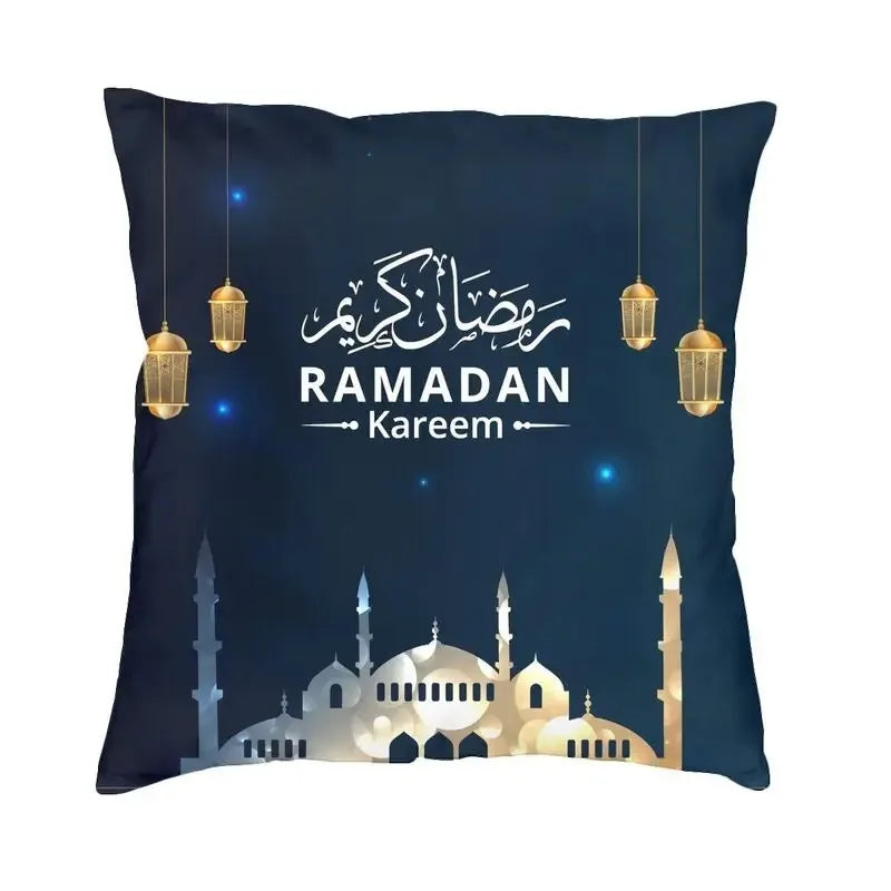 Eid Mubarak Ramadan Pillow Cases for Islamic Home Decor by Axyaa