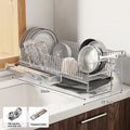 Axyaa Dish Drying Rack with Drainboard and Utensil Holder for Kitchen Counter