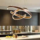 Axyaa Geometry Circle Rings Modern Pendant LED Ceiling Light for Living Dining Bedroom