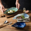 Axyaa Kiln-changing Ceramic Oyster Dessert Dish for Restaurants and Hotels