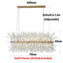Axyaa Art Crystal Beads Chandelier: Luxury LED Pendant Lighting Fixture.