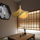 Axyaa Bamboo Weave Pendant Light - Wabi-Sabi Style for Tea Room, Staircase & Asian Decor