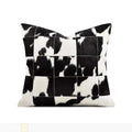Axyaa High-End Luxury Villa Horsehair Cushion Set in Black & White