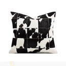 Axyaa High-End Luxury Villa Horsehair Cushion Set in Black & White