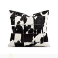 Axyaa High-End Minimalist Luxury Villa Black & White Horsehair Cushion Set