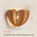 Axyaa Modern Rattan Wabi Sabi Wall Scones: Nordic Minimalist Bedside Lamp
