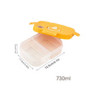 Axyaa 4 Grids Refrigerator Food Storage Box Kitchen Organizer