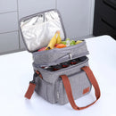 Axyaa Insulated Lunch Bag: Double Layer Oxford Cloth Aluminum Foil Portable Cooler