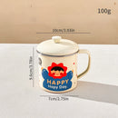 Axyaa Kids Cartoon Stainless Steel Mug with Lid & Handle Drinkware