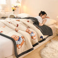 Axyaa Cozy Faux Lambswool Winter Weighted Blanket - Double Sided Plush Quilt