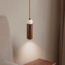 Axyaa Yellow Cave Stone LED Pendant Light - Walnut Bedroom Decor