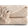Axyaa Knitted Throw Blanket for Couch - Soft & Thick Decorative Sofa Blanket