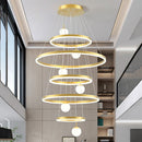 Axyaa Nordic Stair Chandelier Living Dining Room Lights Indoor Lighting