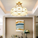 Axyaa Vintage Copper Ceiling Light: Industrial Retro Round Lamp for Home Lighting