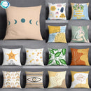 Nordic Abstract Printed Cushion Cover 45x45 cm for Home Decor by Axyaa