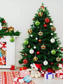 Axyaa Colorful Glitter Christmas Ball Ornaments Set