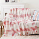 Axyaa Tartan Plaid Mohair Throw Blanket for Cozy Home Decor