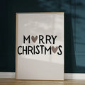 Axyaa Abstract Reindeer Canvas Print - Minimalist Christmas Wall Art for Modern Living Room