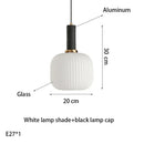 Axyaa Nordic Vintage Glass Pendant Lamp E27LED Bulb Bar Table Lamp