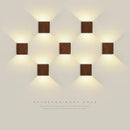 Axyaa Walnut Wood LED Wall Lamp for Room Decor & Lighting