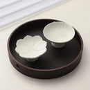 Axyaa Lace Ceramic Fruit Plate Set for Afternoon Tea and Cake, Delicate Nut Biscuit Dishes