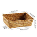 Axyaa Woven Basket Storage Organizer for Sundries, Drawer, Closet, Desktop - Cesta Mimbre