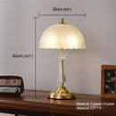 Axyaa Modern Brass LED Crystal Table Lamp for Home Decor