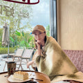 Axyaa Cashmere Shawl Blanket: Multi-Functional Warm Office & Nap Blanket