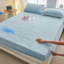 Axyaa Waterproof Cotton Fitted Mattress Cover, King Size, White