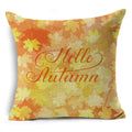 Axyaa Autumn Print Style Thanksgiving Pillow Case - Decorative Plant Cushion Cover
