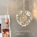 Axyaa Red Crystal Pendant Lamp: Nordic Design for Luxurious Living Room and Bedroom