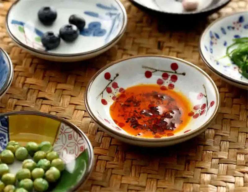Axya Ceramic Sushi Dishes & Soy Sauce Saucers Set