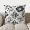 Axyaa Gray Leaf Pattern Decorative Pillow Cover for Sofa, Bedroom, Car