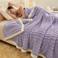 Axyaa Cozy Imitation Rabbit Plush Blanket: Soft, Fluffy, Warm, and Absorbent