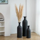 Axyaa Modern Honeycomb Tall Metal Floor Standing Vase Set of 3 - 27inch