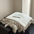 Axyaa French Floral Print Lace Summer Quilt - Knitted Cotton, Cool & Airy